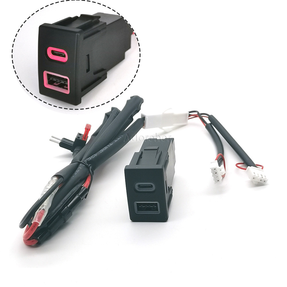 Red LED Car Fast Charger Socke - Usb C Power Adapter recension och pris