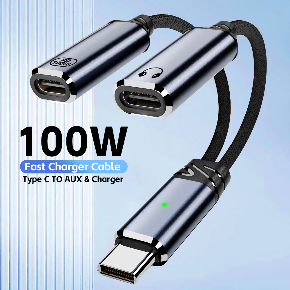 USB C Splitter 2 in 1 Headphon - Laptop Accessories Price recension och pris