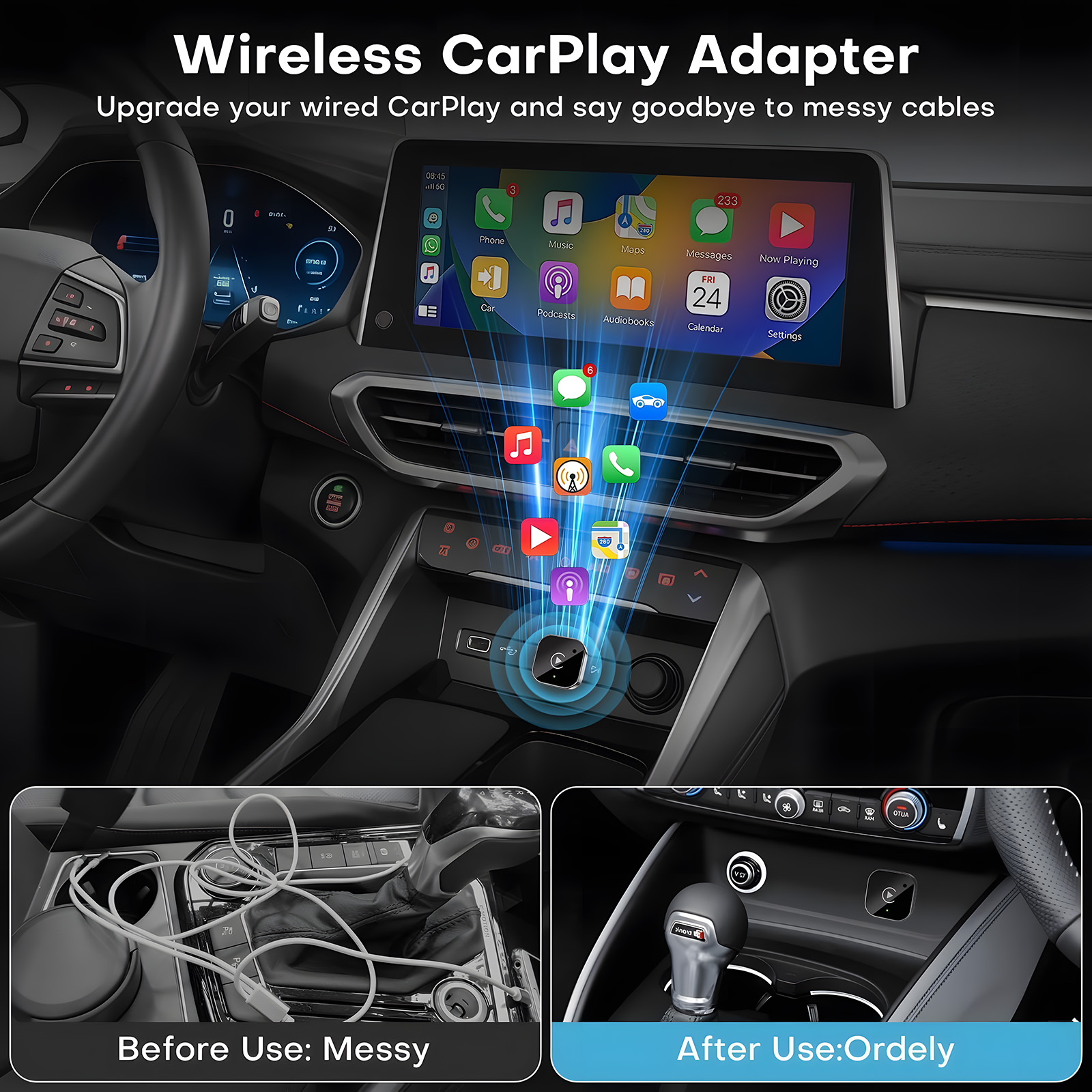 USB C Wireless CarPlay & Andro - Usb C Power Adapter recension och pris