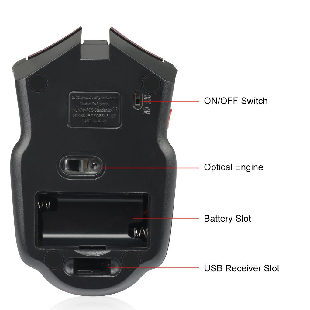 2.4G Wireless Mouse 1600DPI Op - Laptop Electronics Accessories recension och pris