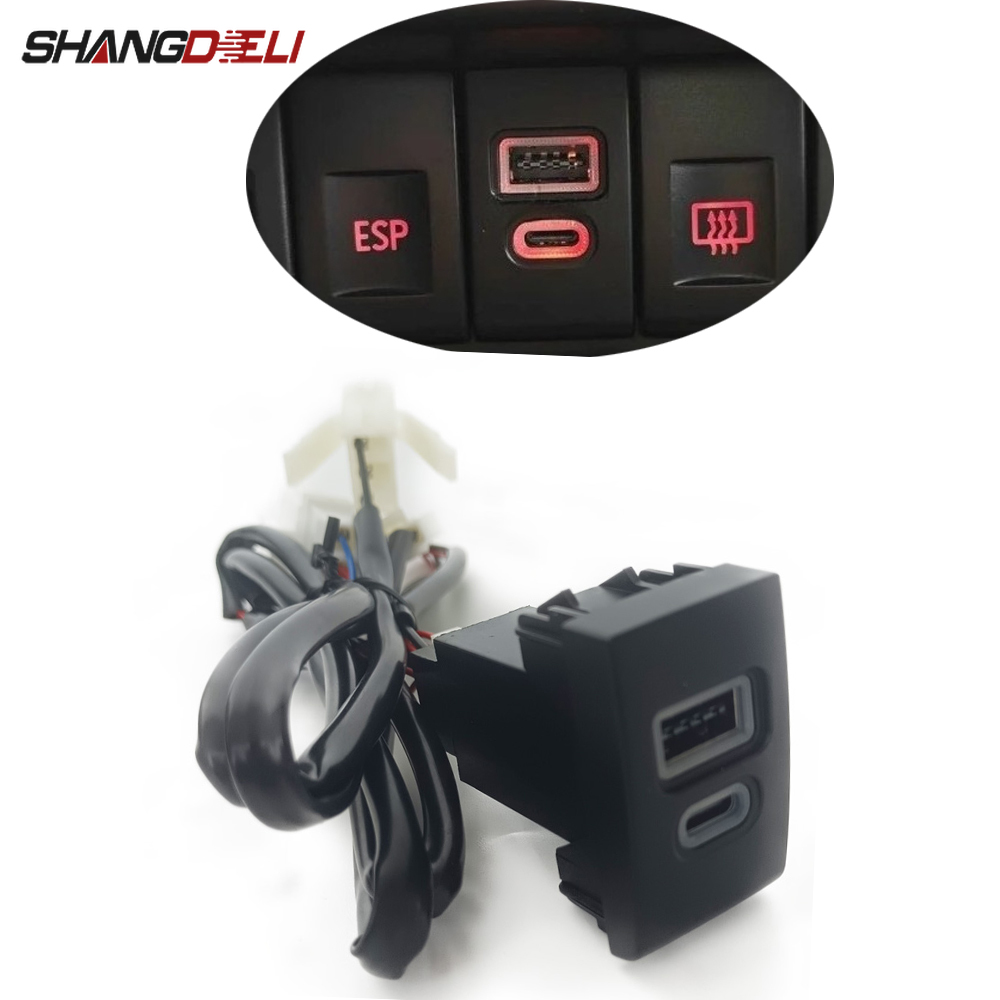 1PC Car Charger Socket QC3.0 D - Usb C Power Adapter recension och pris