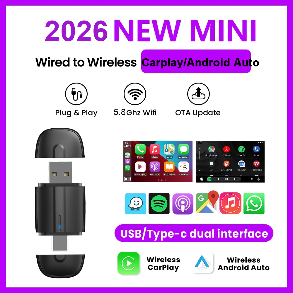 2in1 USB&Typ-C Wireless Carpla - Usb C Power Adapter recension och pris