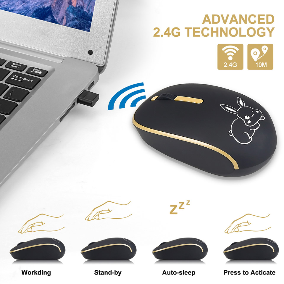 HKZA 2.4GHZ Type C Wireless Mo - Laptop Electronics Accessories recension och pris