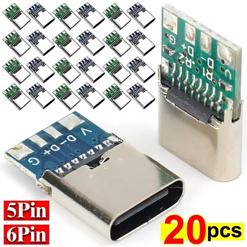USB Type C Connectors 5 Pin/6  - Usb C Power Adapter recension och pris